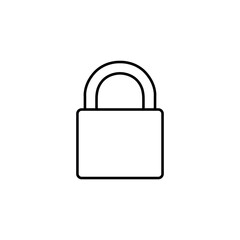 Lock line icon, logo vector