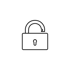 Lock line icon, logo vector