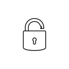 Lock line icon, logo vector