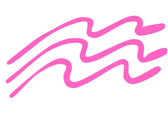 Doodle Line Curve Abstract Decoration Drawing