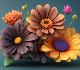 Floral Design, 3d Flowers Tumbler Design, Illustration, Ai Generated Tools Using Floral Design