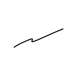 needle isolated on white 
wavy line