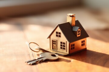 House model and house key. Generative AI