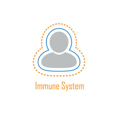 immune system icon on white background