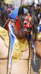 Obraz premium Mask Dance Artists are like scary ghosts performing