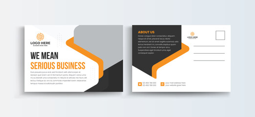 Cryptocurrency postcard design template. Crypto Company Business Postcard Template Design, Simple and Clean Modern Minimal Postcard Template, Business Postcard Layout