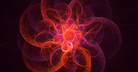 Obraz premium 3D rendering abstract technology fractal background