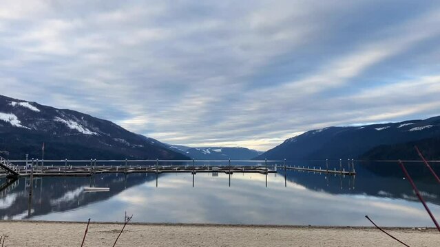 Clouds in Motion: Capturing the Dynamic Beauty of Mabel Lake's Sandy Shoreline