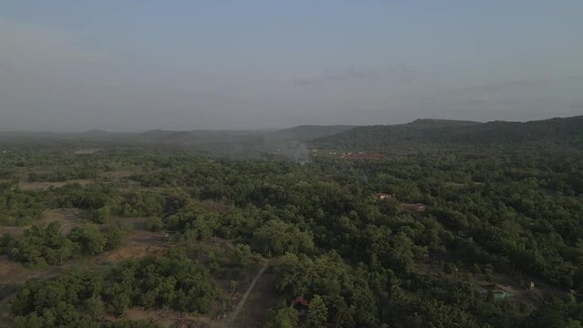 beautiful  morning in Malavn  drone shot
