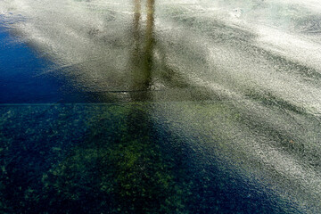 Abstract texture of frozen water