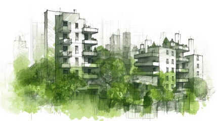 Ecology city. Generated with AI