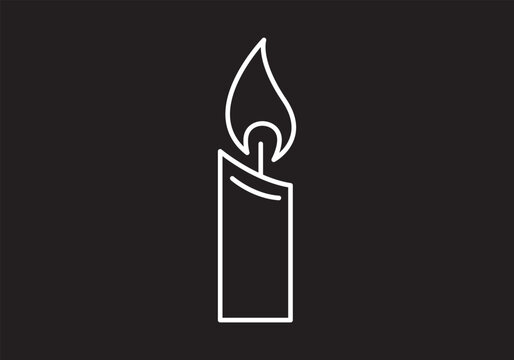 Candle icon. simple candel for icon or logo DESIGN