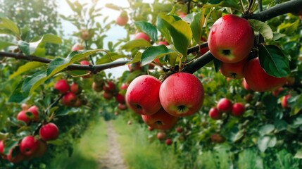 apples on tree created with Generative AI