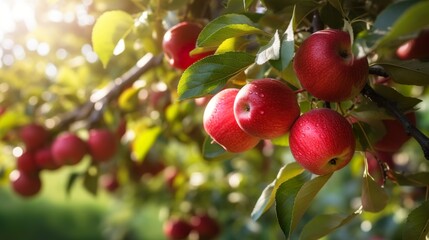 red apples on a tree created with Generative AI