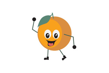 cartoon orange fruit character