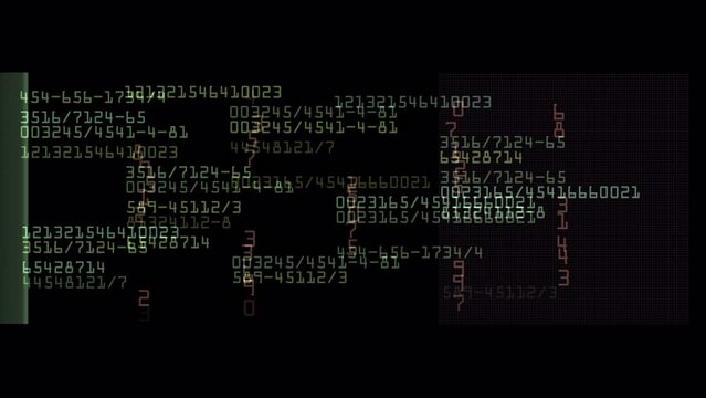 Computer hacker terminal, data animation with alpha channel, 4k, 30p