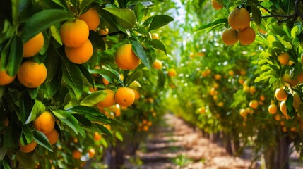 orange tree with oranges created with Generative AI