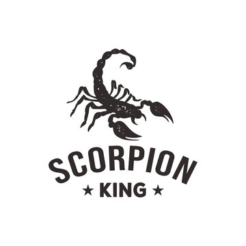 vintage logo scorpion template illustration