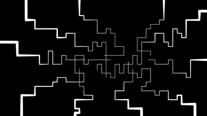 Contrast black and white industrial wallpaper, crossing pipes contemporary art, crossing lines, white lines on the black background, tubes, theme, direction, geometrical, technical