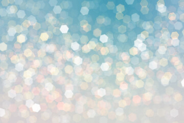 キラキラ輝く水色の丸ボケ背景イラスト