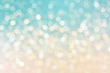  キラキラ輝く水色の丸ボケ背景イラスト
