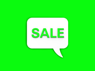 Notification of the promotion. Collection sale. Seasonal sale. Profit. Inscription sale. Horizontal image. 3D image. 3D rendering.