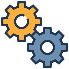 gear wheel cog setting management icon filled outline