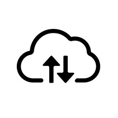Cloud computing vector icon illustration