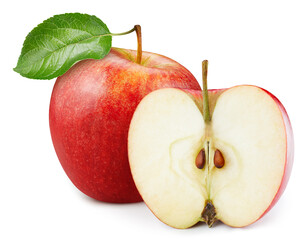 Red apple isolated on white background