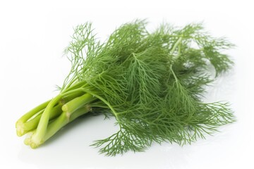 dill on white background. Generative AI