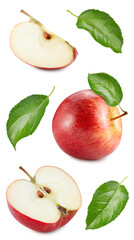 Red apple isolated on white background