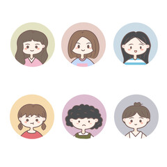 set of cartoon people