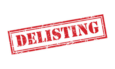 Delisting Rubber sign or Stamp, Grunge rubber Stamp, Sale badge Vintage old texture