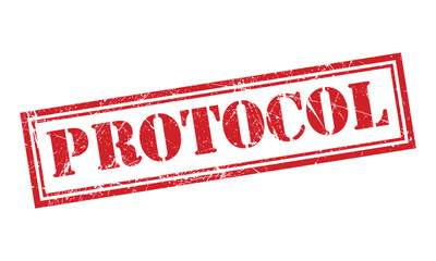 Protocol Rubber sign or Stamp, Grunge rubber Stamp, Sale badge Vintage old texture