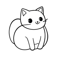 character design of cat.Draw, line drawing style.