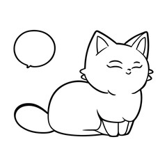 character design of cat.Draw, line drawing style.