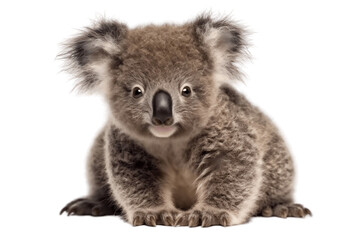 Koala Bear Cub Isolated Illustration on Transparent Background. Generative Ai