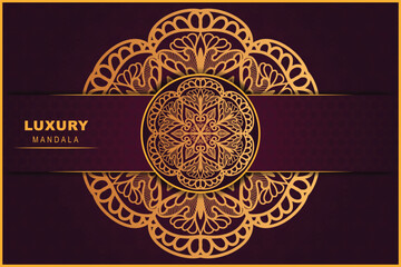 Luxury vector symbol ornamental mandala background premium geometric colorful pattern design template.