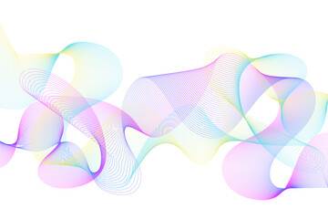 Abstract colorful glowing wave curved lines background.  Abstract frequency sound wave lines and technology curve lines background. Design used for banner, template, science, business and many more.