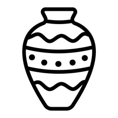 vase line icon
