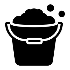 bucket glyph icon