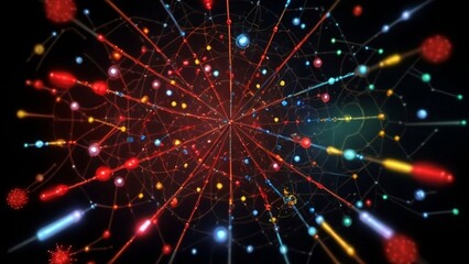 Ultra futurist tech abstract background. Generative AI