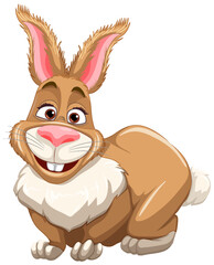 Cute rabbit cartoon character