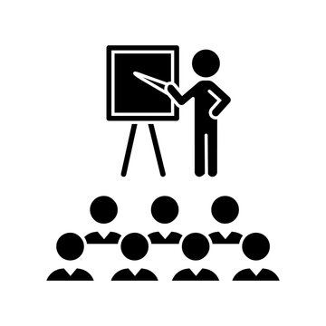 Teacher icon vector. lesson illustration sign. training symbol or logo.