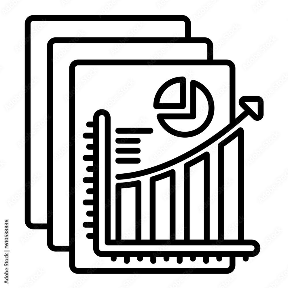 Canvas Prints stock market report icon