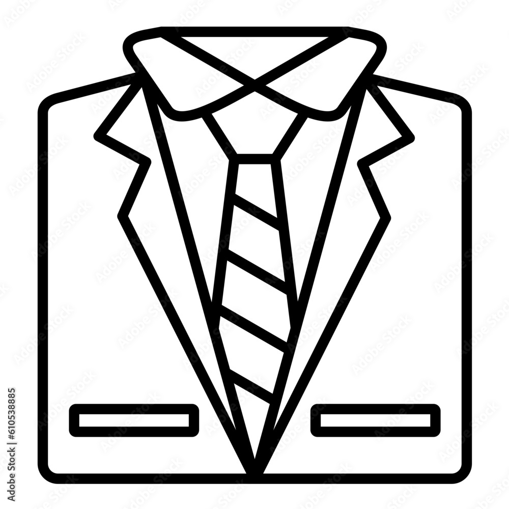 Sticker business coat icon