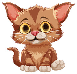 Cute cat cartoon character