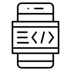 Smartphone Coding Icon