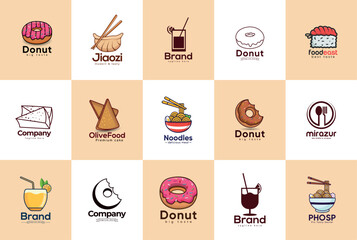 Excellent Amazing Restaurant Foods Logo Collection Template Design, Personal Restaurant Called Soft Drink.
 Premium Hi-Quality Chef, Burger, Pizza And Cake Big Collection.
