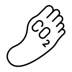 Carbon Footprint Icon